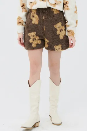 Sunny Teddy Faux Shearling Shorts
