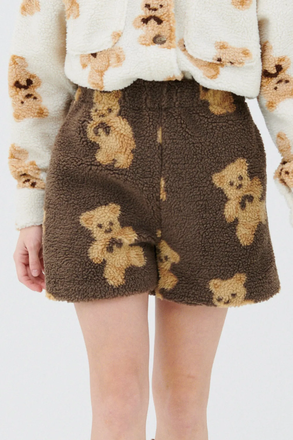 Sunny Teddy Faux Shearling Shorts
