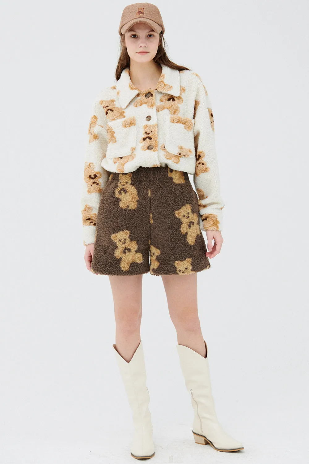 Sunny Teddy Faux Shearling Shorts