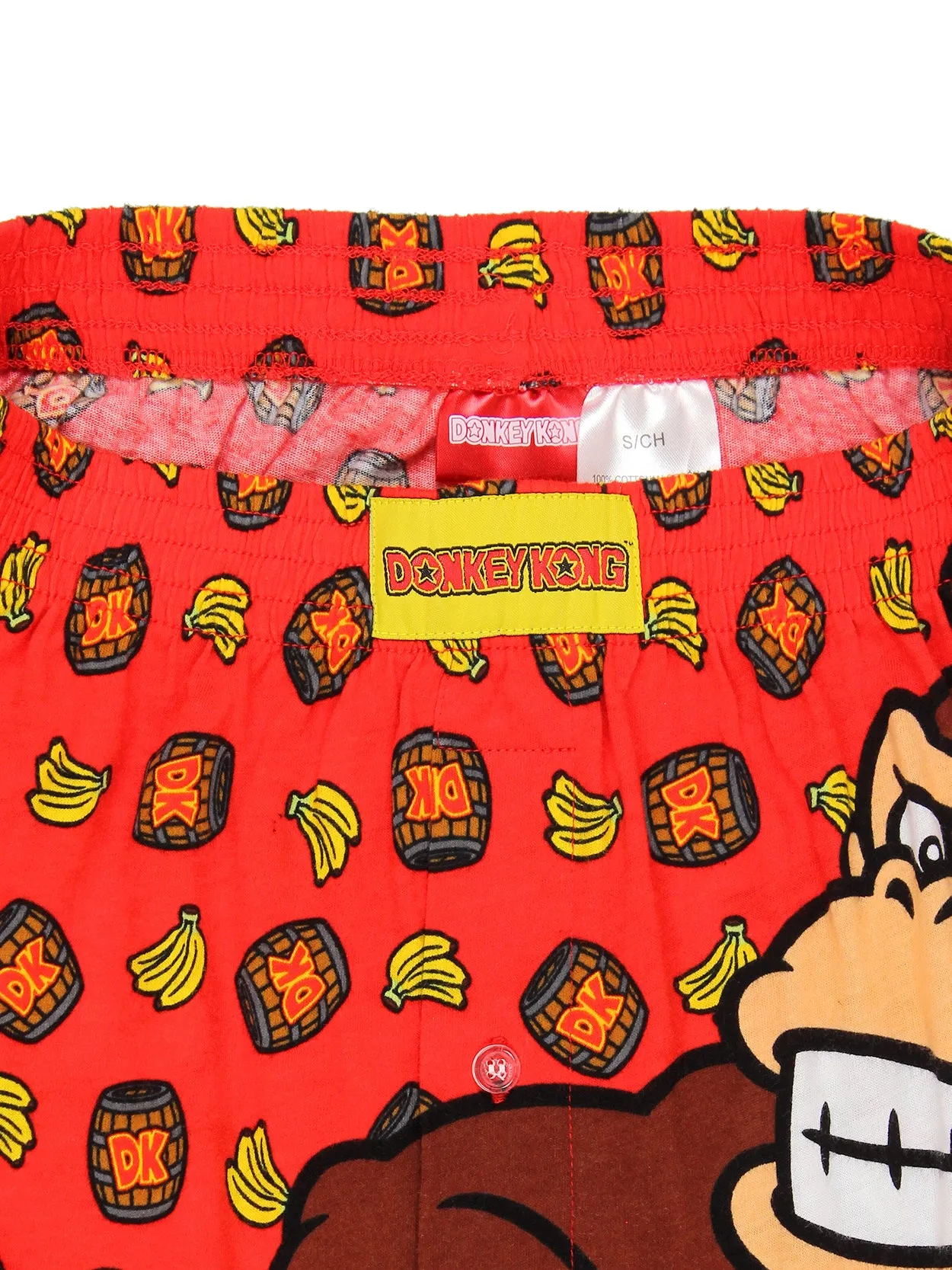 Super Mario Donkey Kong Button Fly Boxer Shorts