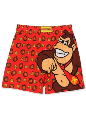 Super Mario Donkey Kong Button Fly Boxer Shorts