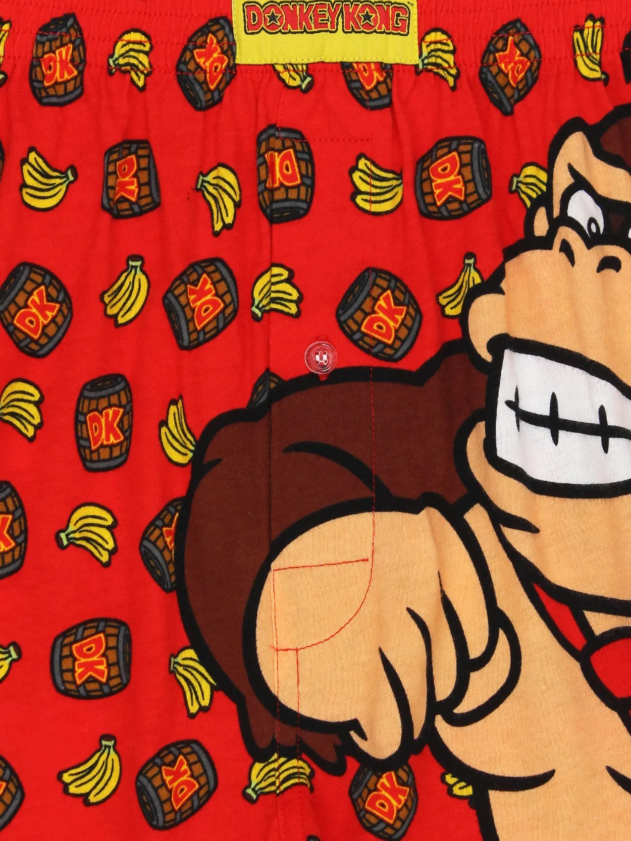 Super Mario Donkey Kong Button Fly Boxer Shorts