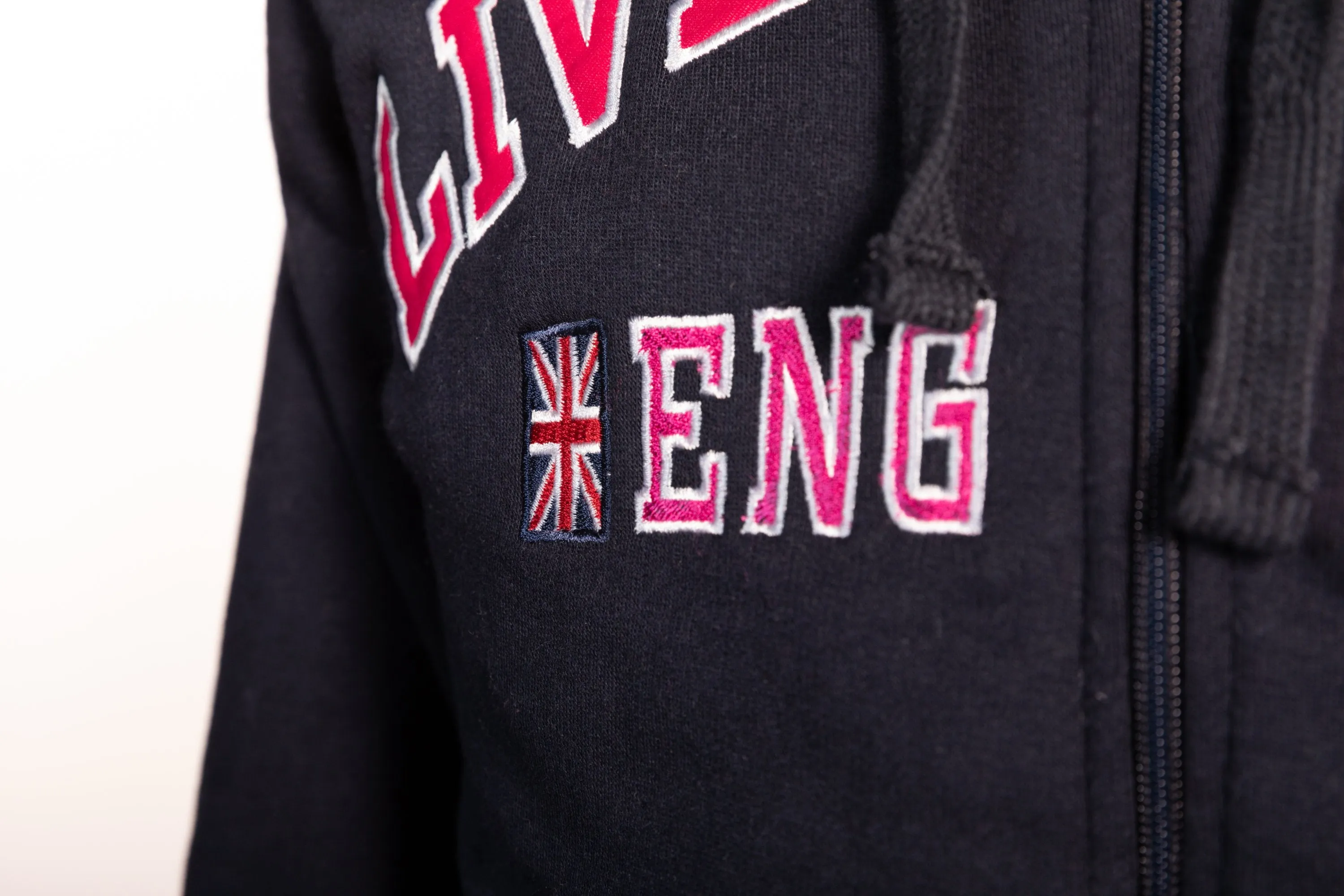 Sweatshirt Liverpool England Navy Pink Zipper Youth