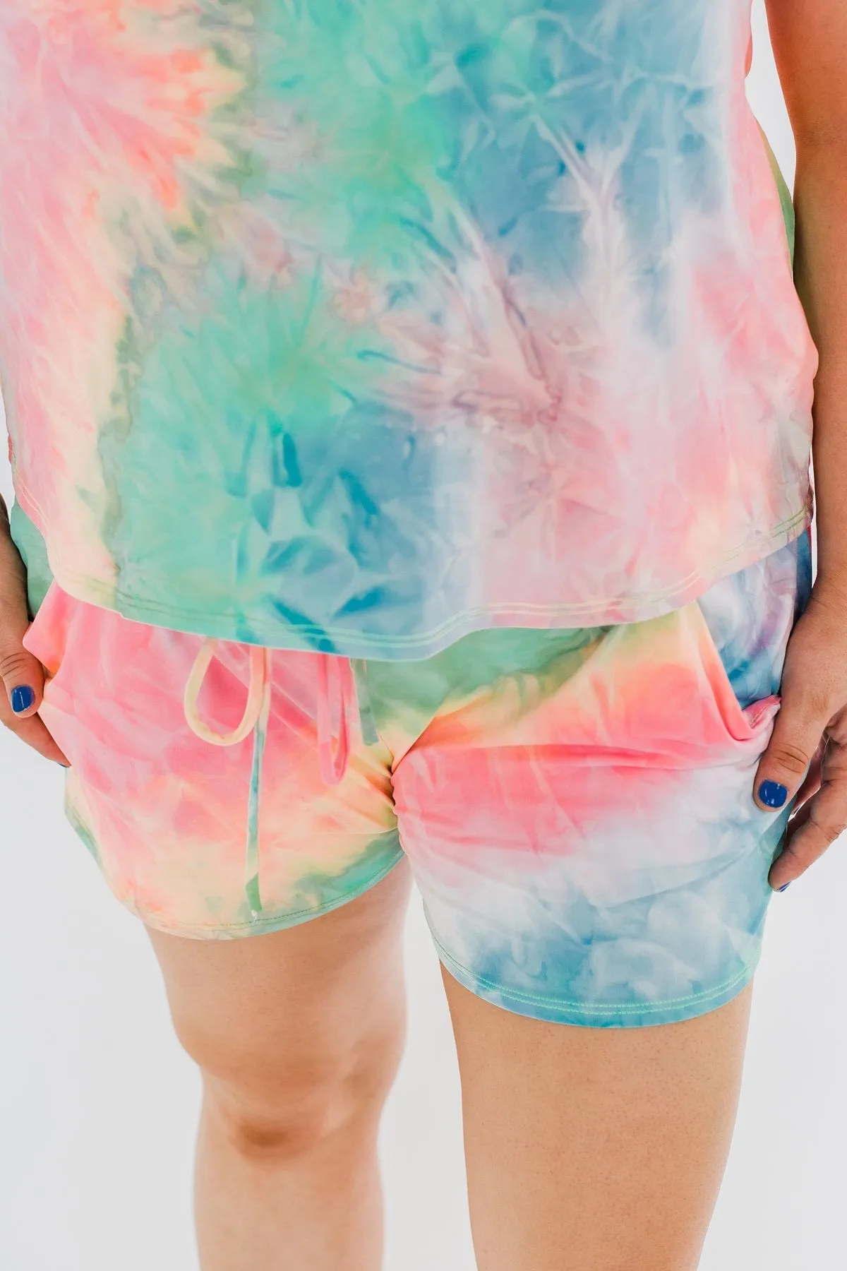 Sweet Dreams Tie Dye Lounge Shorts- Multi-Color