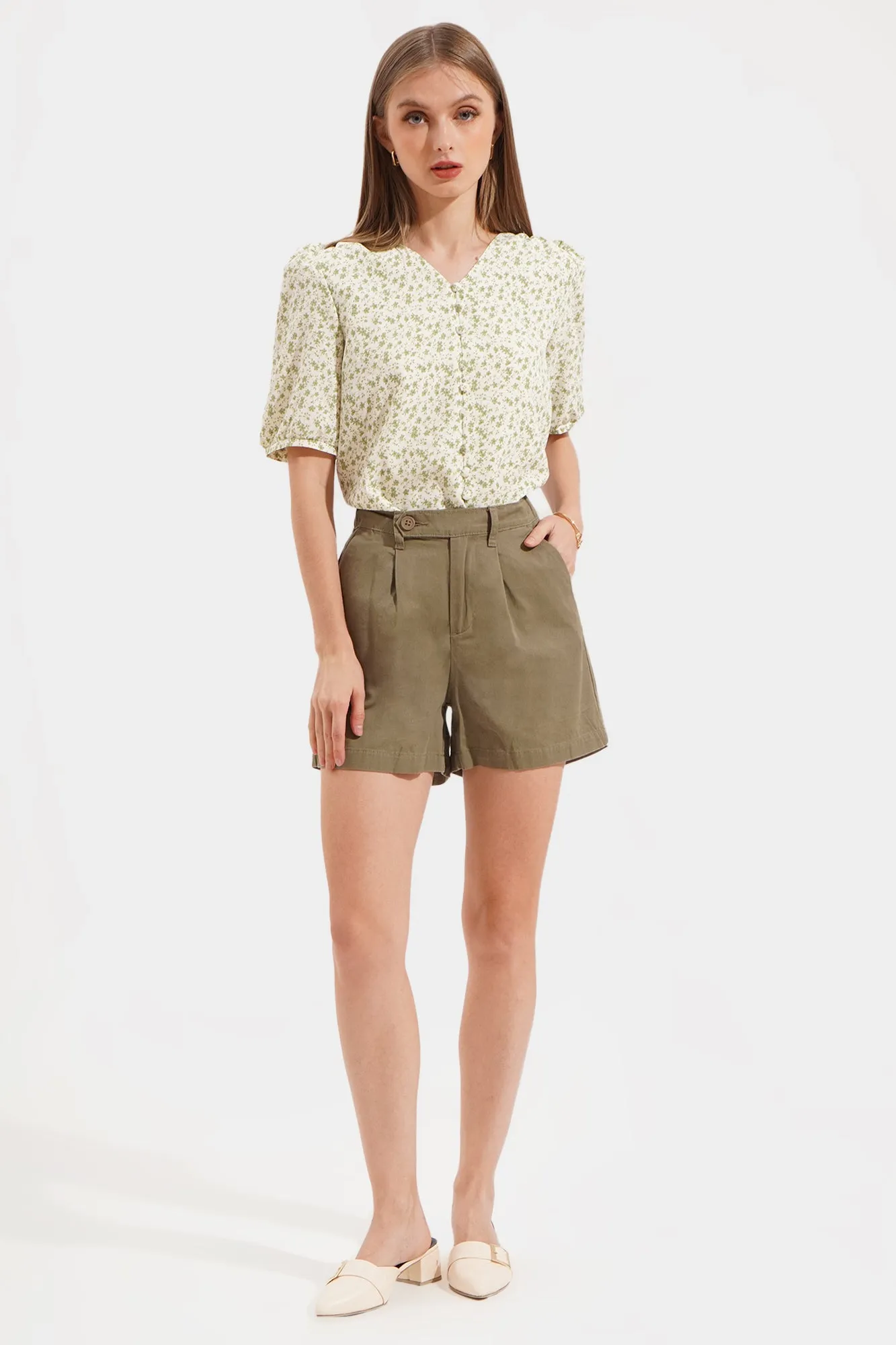 Tab Pull Up Cozy Shorts