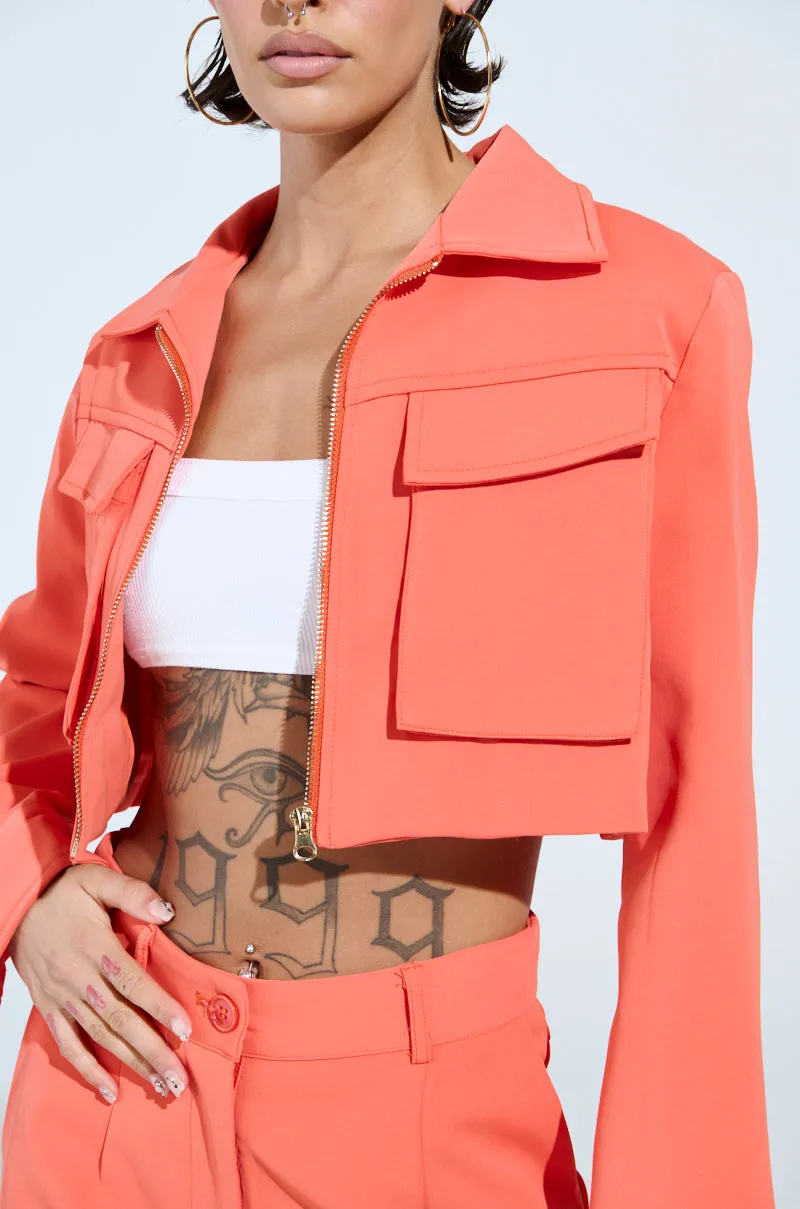TAKE IT EASY CARGO BOMBER IN ORANGE