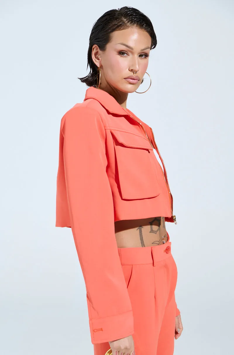 TAKE IT EASY CARGO BOMBER IN ORANGE