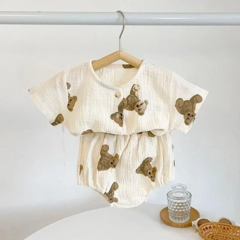 Teddy Button Top and Short