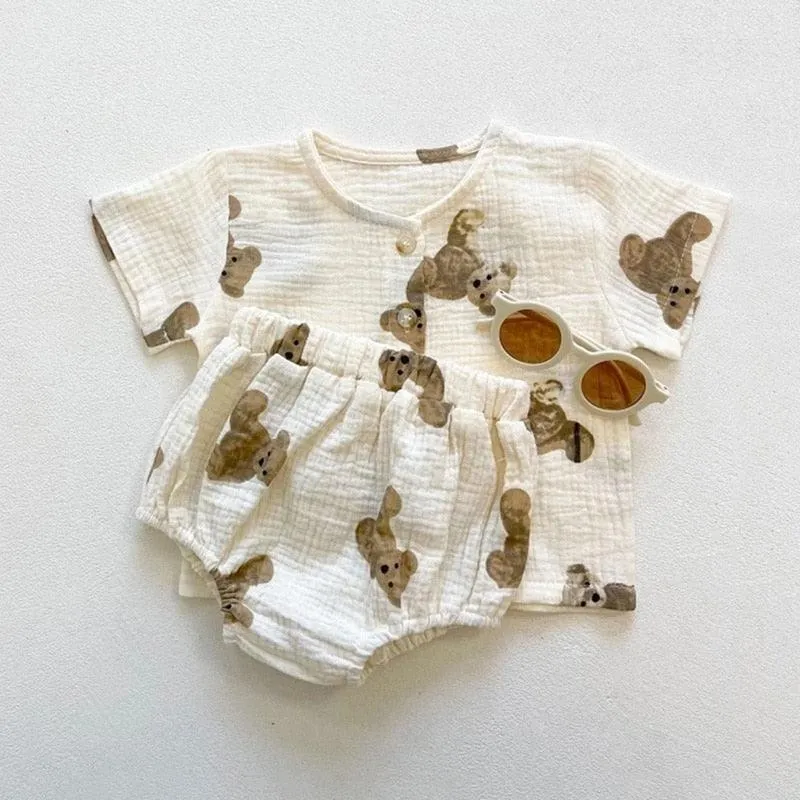 Teddy Button Top and Short