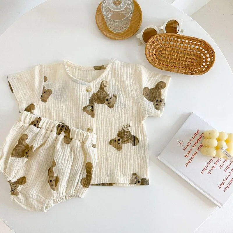 Teddy Button Top and Short