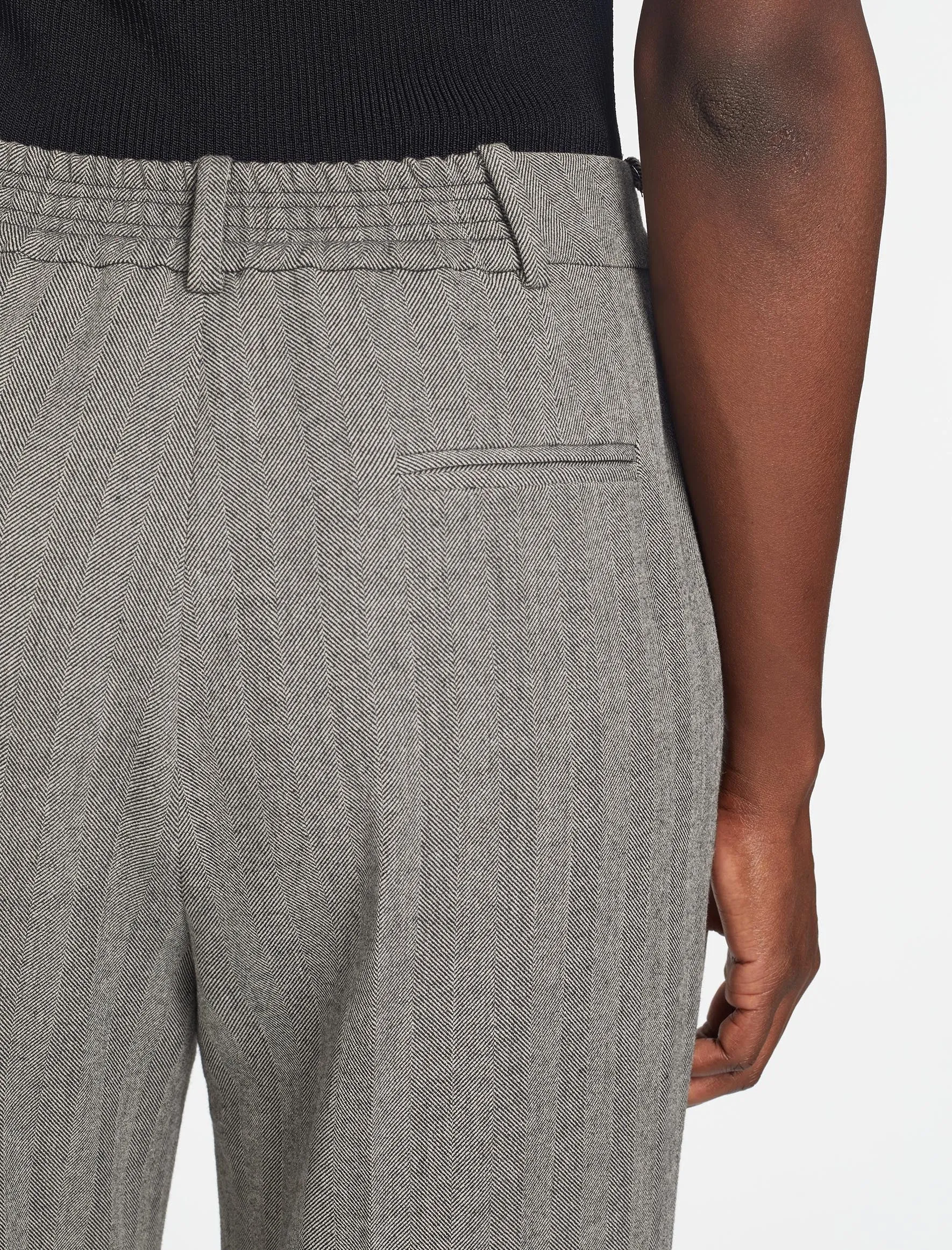 Terence Wide Leg Trouser - Taupe