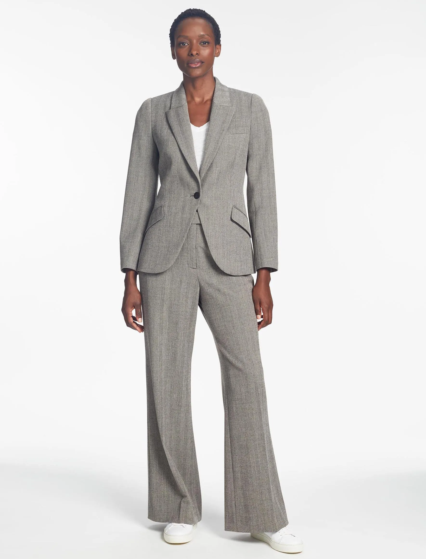 Terence Wide Leg Trouser - Taupe