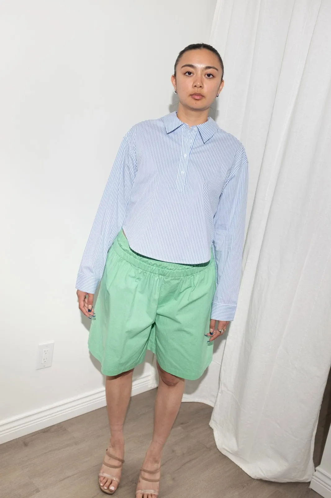 Teresa Top in Blue   White Stripe
