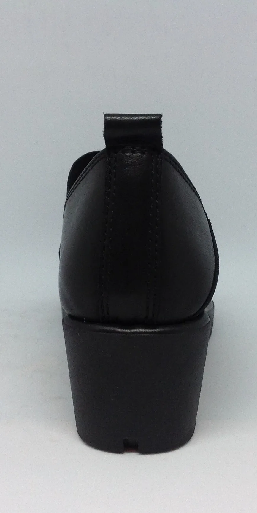 The Flexx Slipslop Black Leather Wedge