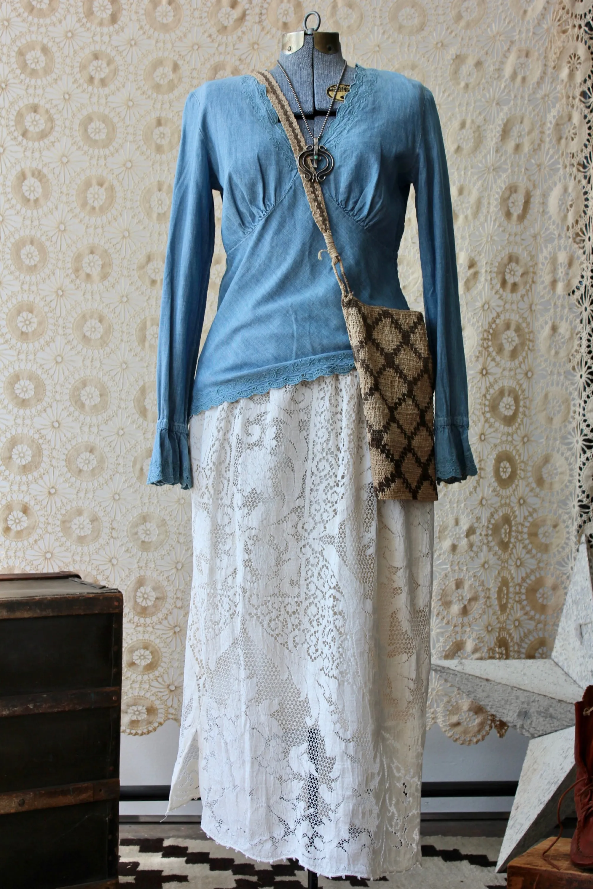 The Highlands Foundry Heirloom Crochet Duster Skirt THF98