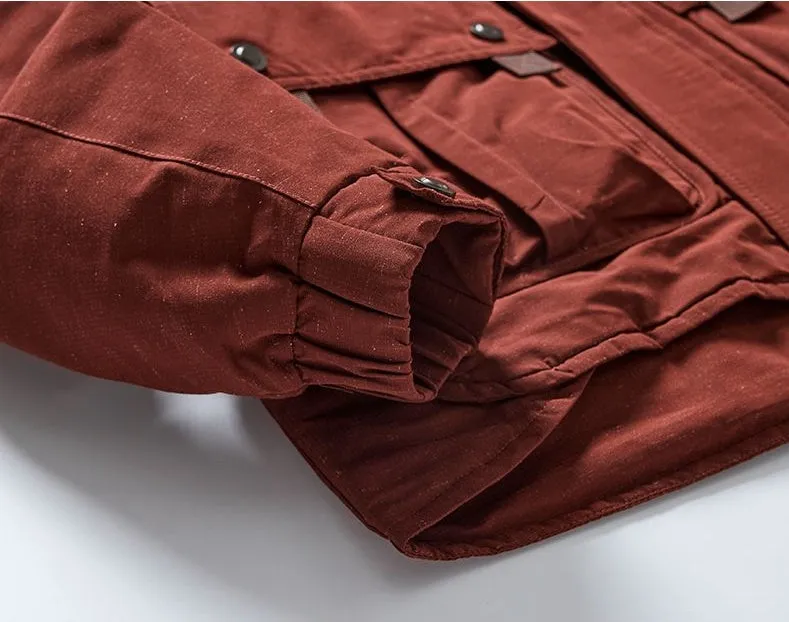 Thickened Solid Color Relaxed-fit Trucker Jacket for Men