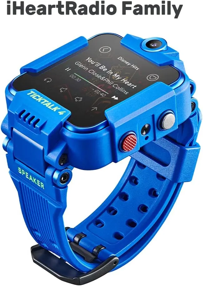 TickTalk 4 Unlocked 4G LTE Kids Smart Watch Phone with GPS Tracker, Combines Video, Voice and Wi-Fi Calling, Messaging, 2X Cameras & Free Streaming Music