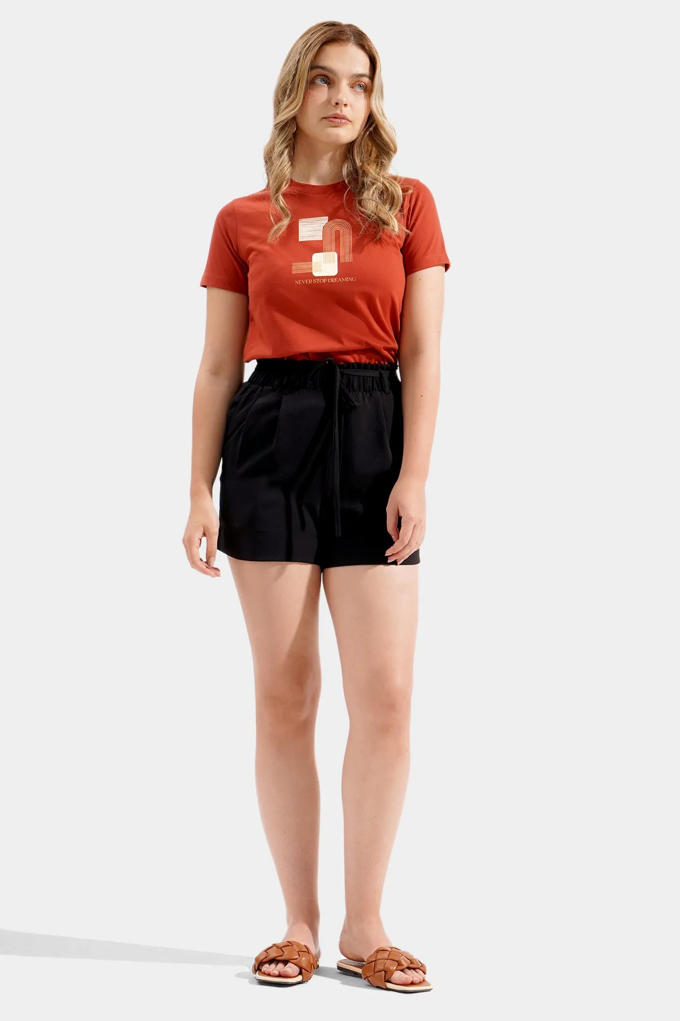 Tie Waist Cozy Shorts