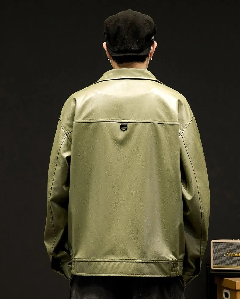 Trendy Solid Zip Up Trucker Jacket for Effortless Style