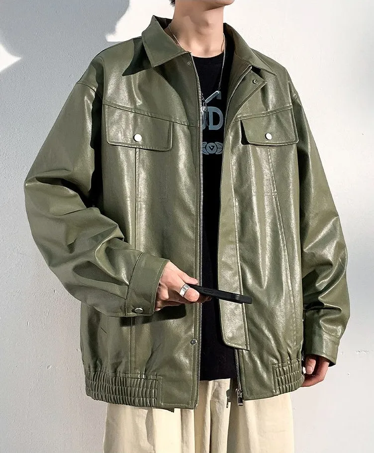 Trendy Solid Zip Up Trucker Jacket for Effortless Style