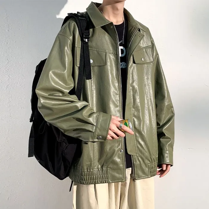 Trendy Solid Zip Up Trucker Jacket for Effortless Style