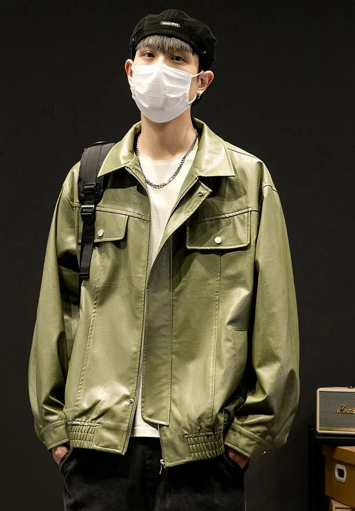 Trendy Solid Zip Up Trucker Jacket for Effortless Style