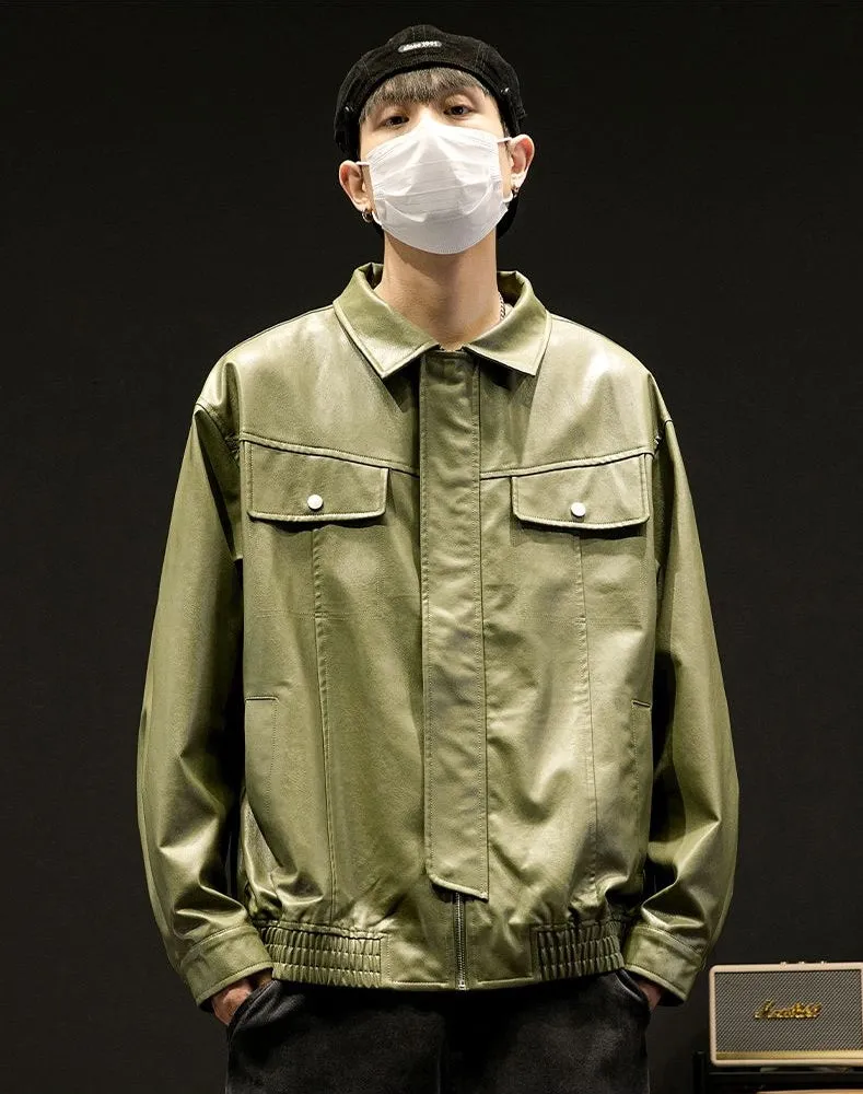 Trendy Solid Zip Up Trucker Jacket for Effortless Style