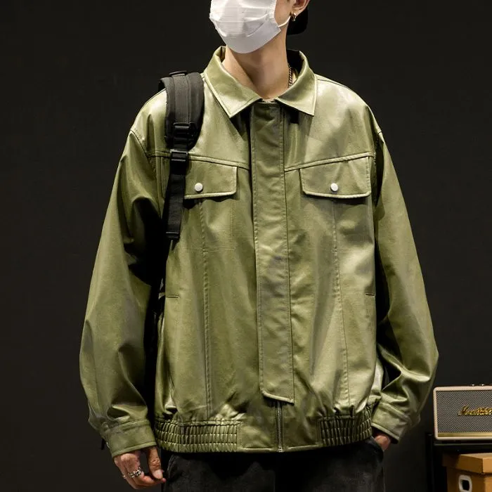 Trendy Solid Zip Up Trucker Jacket for Effortless Style