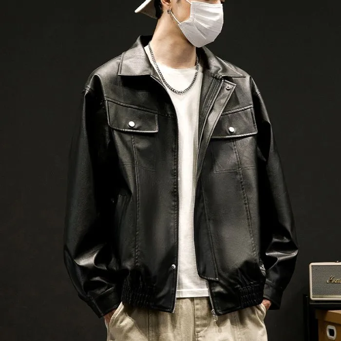 Trendy Solid Zip Up Trucker Jacket for Effortless Style
