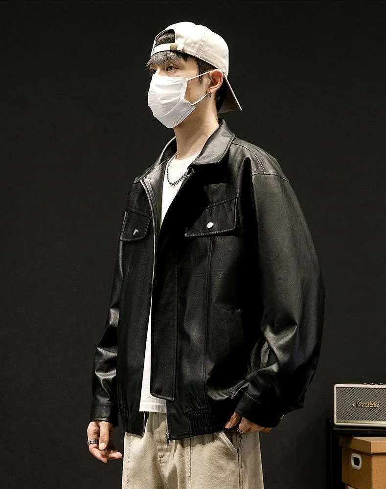 Trendy Solid Zip Up Trucker Jacket for Effortless Style
