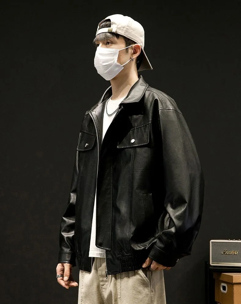 Trendy Solid Zip Up Trucker Jacket for Effortless Style