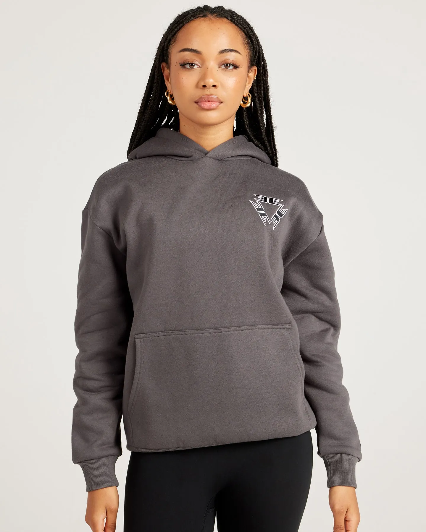 Tri Logo Hoodie - Slate / Black