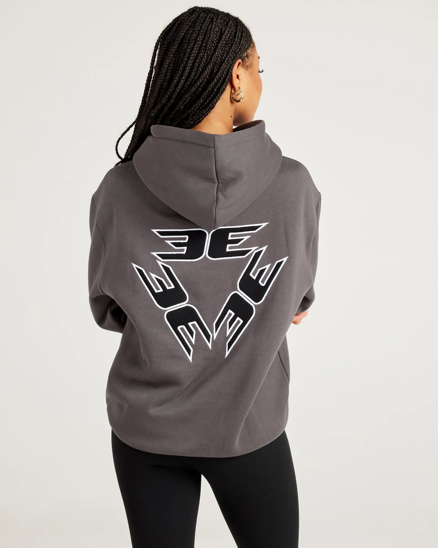 Tri Logo Hoodie - Slate / Black