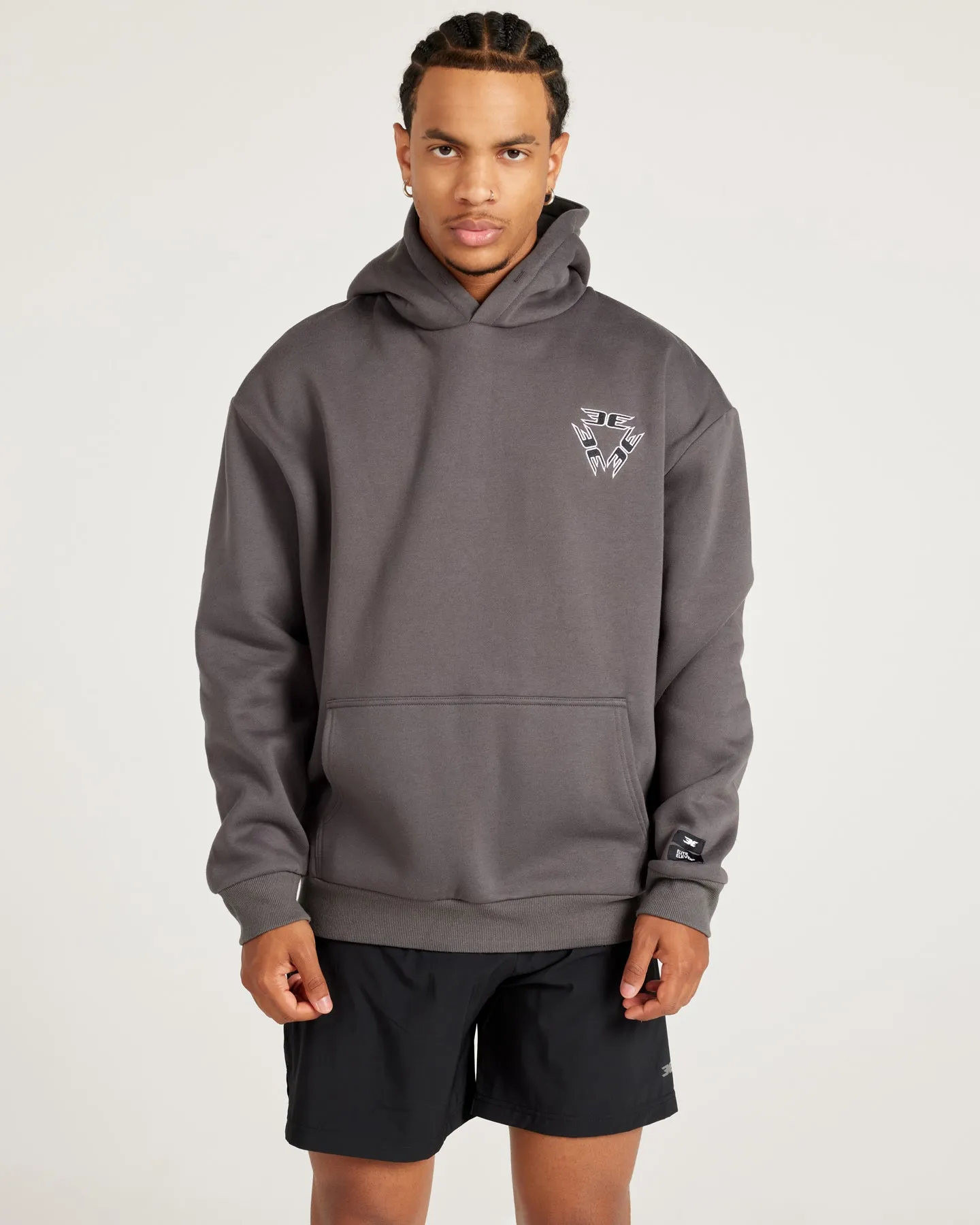 Tri Logo Hoodie - Slate / Black