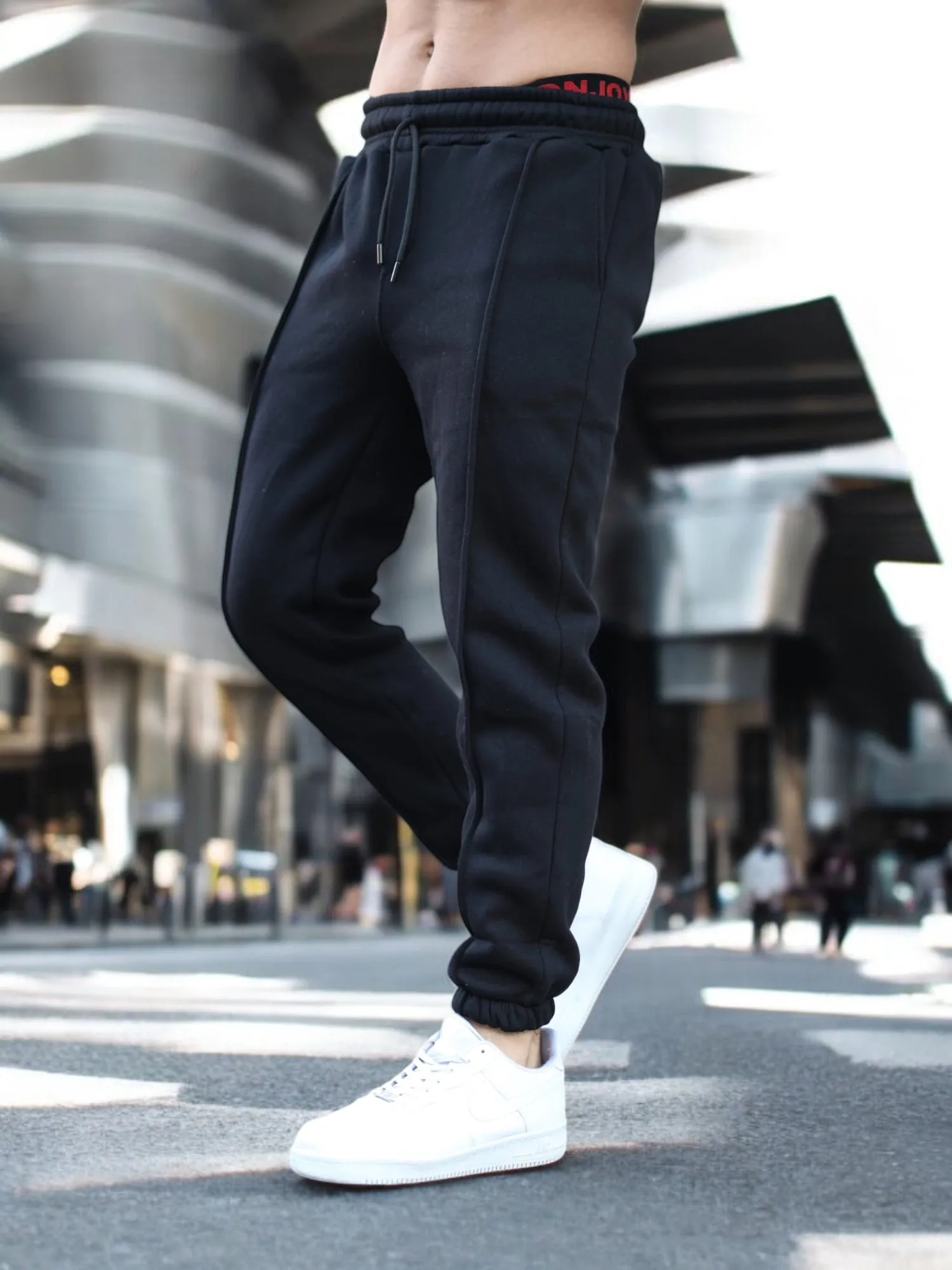 Two-Pieces Set  Black Hoodie and Sweatpants
