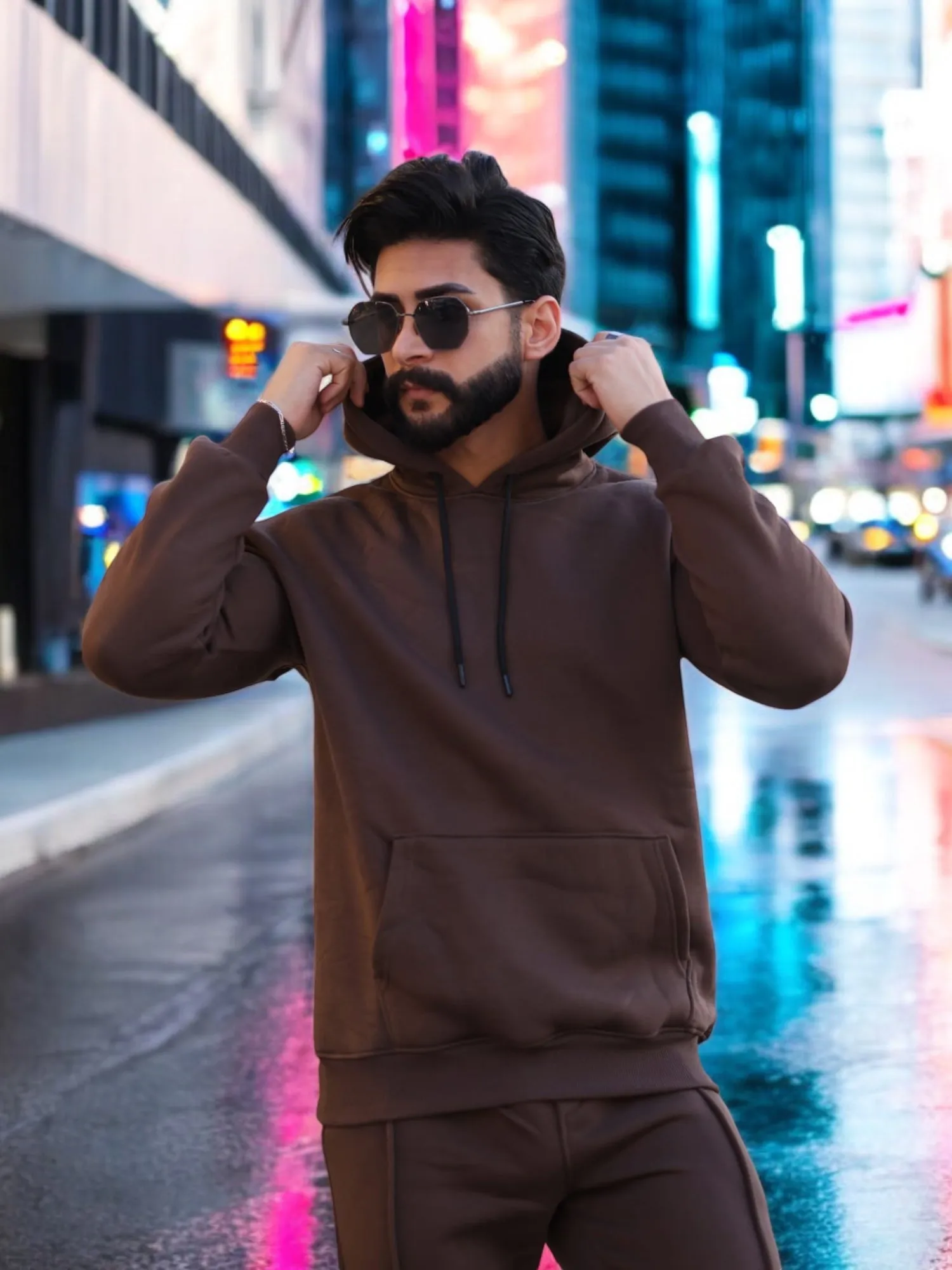 Two-Pieces Set Chocolate - Brown  Hoodie and Sweatpants