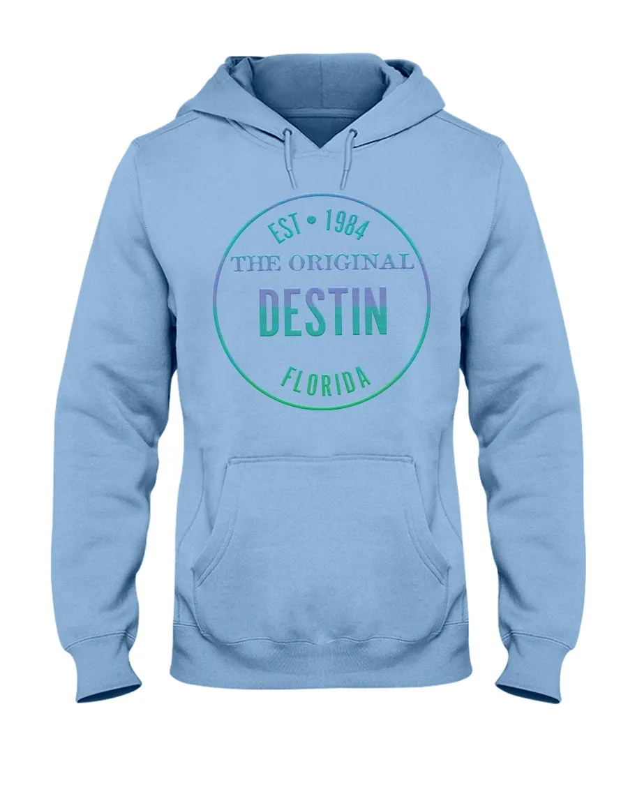 Unisex Destin The Original Hoodie Est 1984 Fleece Hoodie Bevel-Look Gradient
