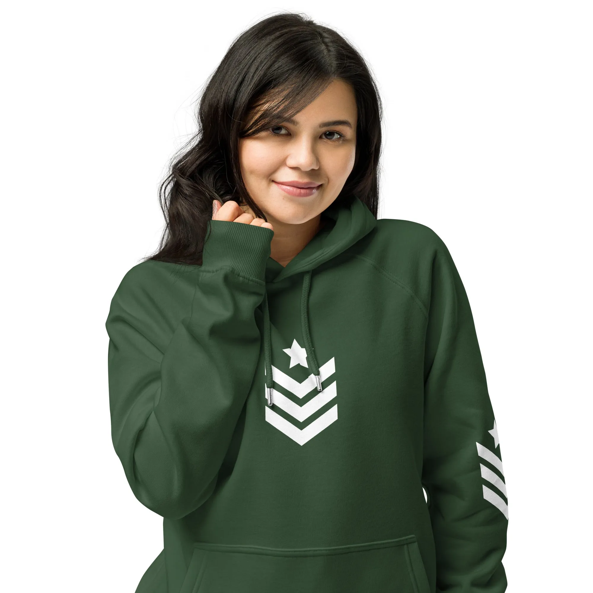 Unisex eco raglan hoodie Army