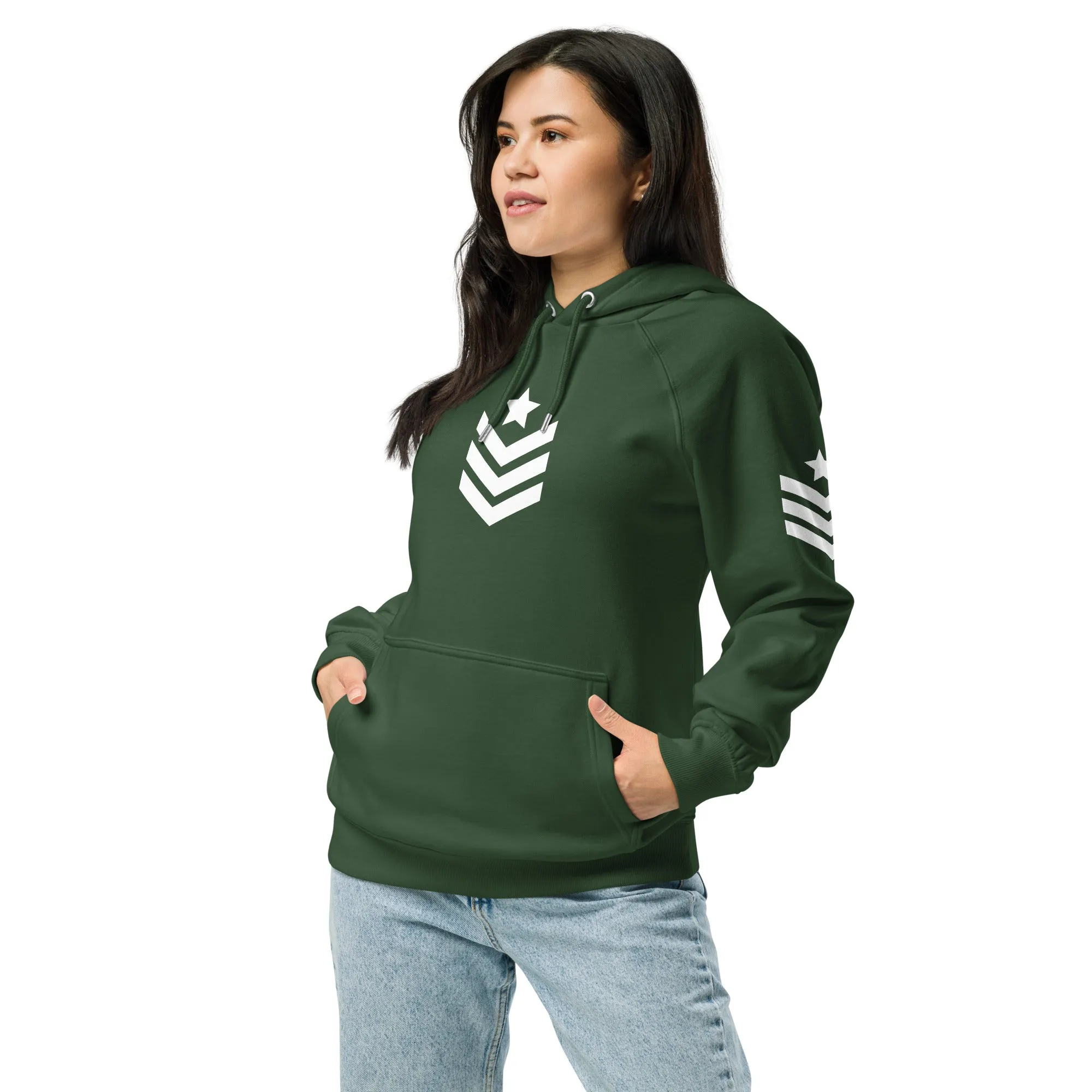Unisex eco raglan hoodie Army