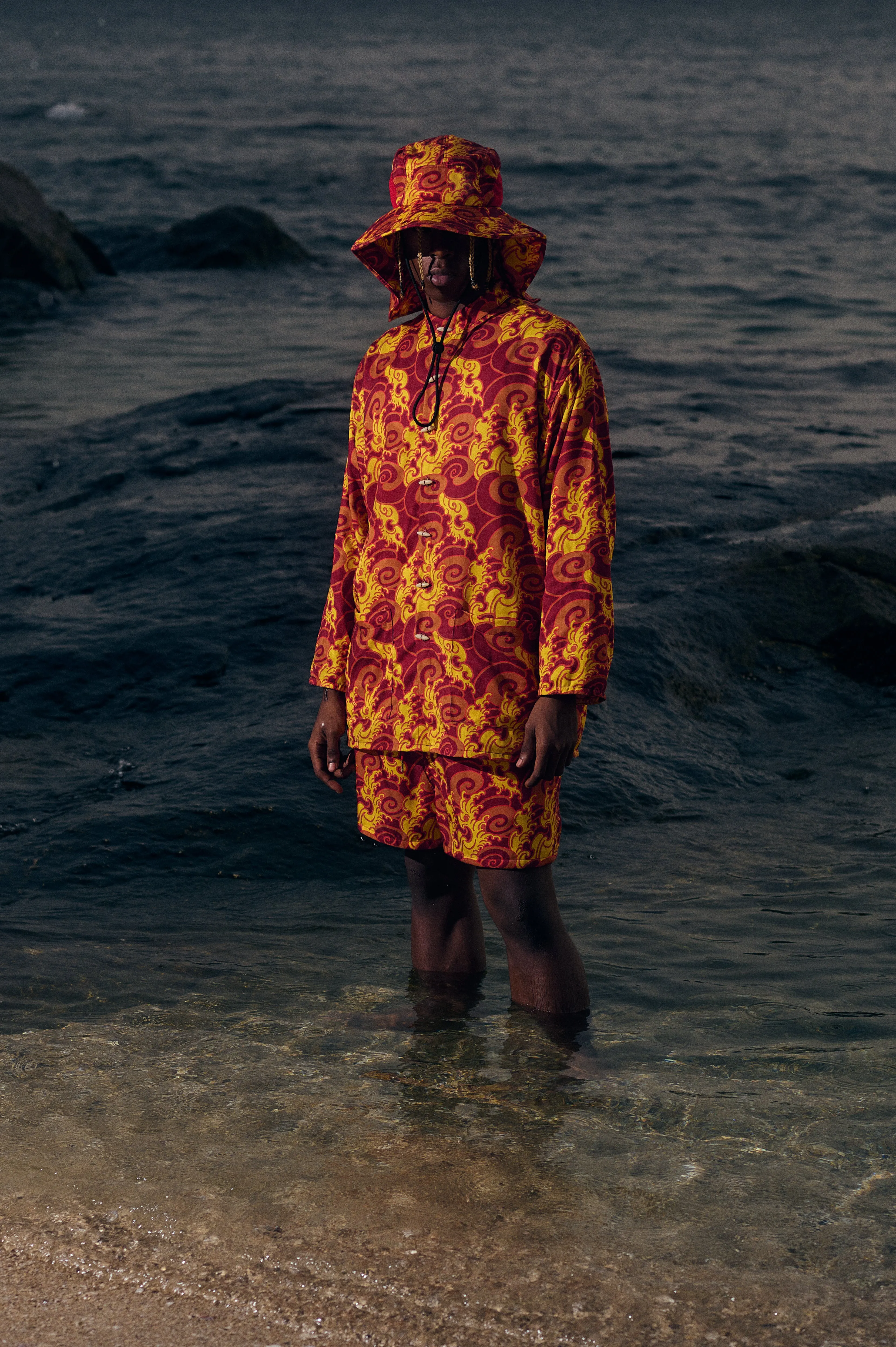 [UNISEX] GUY LE TATOOER X LOCO MOSQUITO "FIRE IS WATER" SHORTS