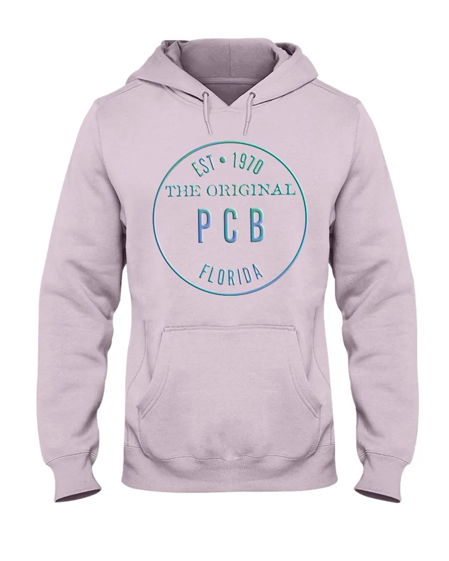 Unisex Panama City Beach Est. 1970 Fleece Hoodie Bevel-Look Gradient Logo