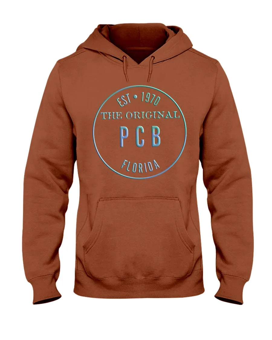 Unisex Panama City Beach Est. 1970 Fleece Hoodie Bevel-Look Gradient Logo