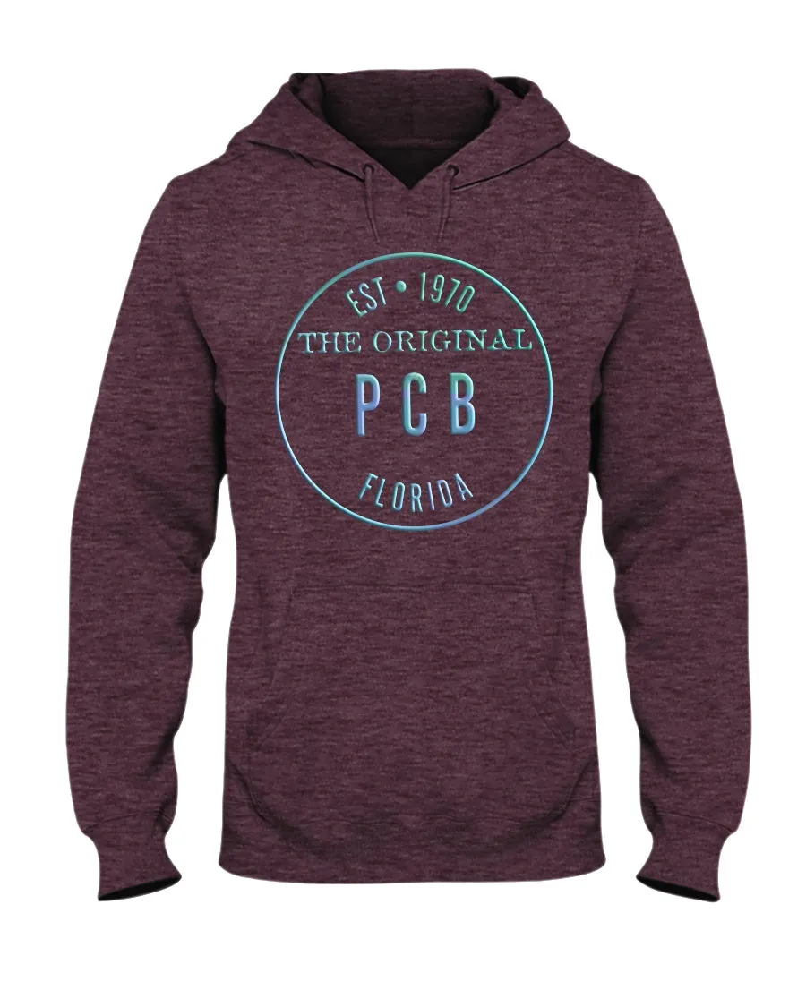 Unisex Panama City Beach Est. 1970 Fleece Hoodie Bevel-Look Gradient Logo