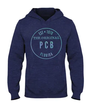 Unisex Panama City Beach Est. 1970 Fleece Hoodie Bevel-Look Gradient Logo