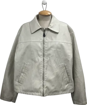 Urban Outfitters Cream Cropped Pu Jacket UK S