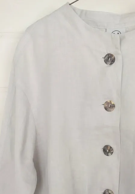 VALIA II PORT FAIRY Linen Jacket - Pearl