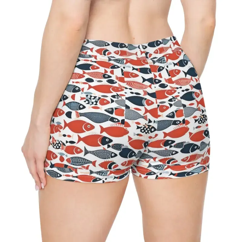 Vibrant Fishes Womens Shorts for Perfect Balance