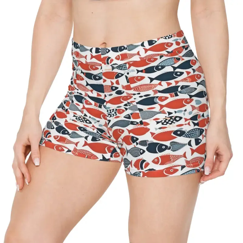 Vibrant Fishes Womens Shorts for Perfect Balance