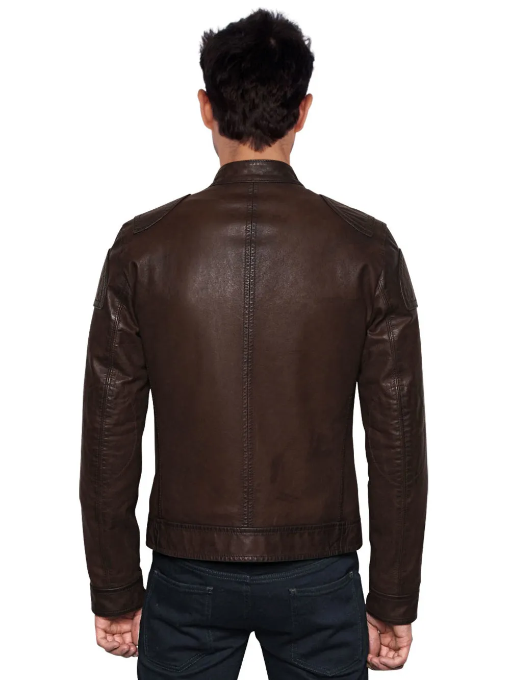 Vintage-Inspired Biker Leather Jacket