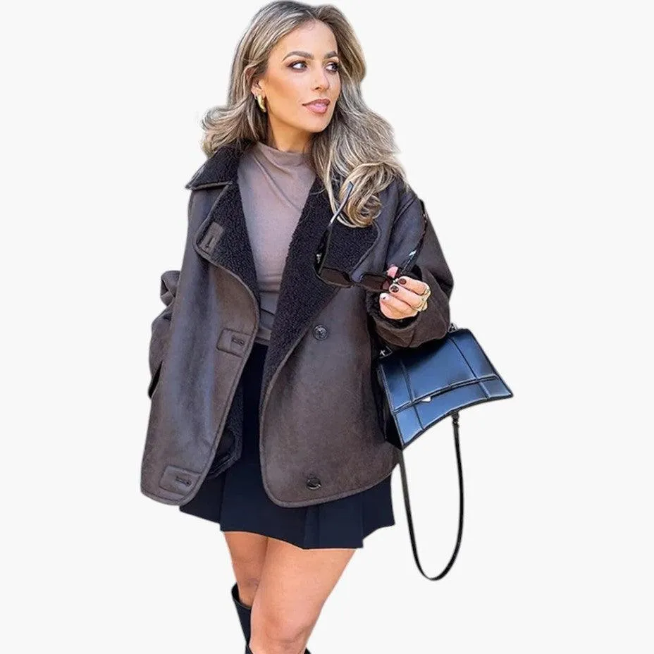 Vintage Leather Spring Jacket for Women